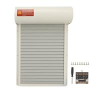 Vomeko Automatic Chicken Coop Opening Battery Temperador con Pantalla LED, diseño de plástico de Metal a Prueba de Intemperie para la Seguridad de Las Aves de Corral (se Adapta a (Blanco)