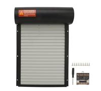 Vomeko Automatic Chicken Coop Opening Battery Temperador con Pantalla LED, diseño de plástico de Metal a Prueba de Intemperie para la Seguridad de Las Aves de Corral (se Adapta a (Negro)
