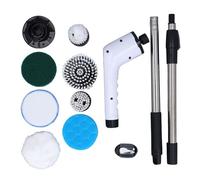 Vomeko ELECTRIC SPIN SCRUBBER, cepillo de limpiador de ducha inalámbrico, manija de extensión ajustable, con 7 cabezas, limpieza potente, para la ventana del lavabo del baño