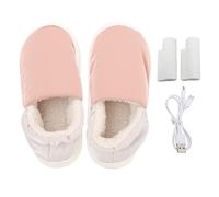 Vomeko Zapatillas de calefacción eléctrica Mujeres, Zapatillas calentadas Ajustables a 3 temperaturas con batería de 2800 mAh, Zapatillas de Peluche al Aire Libre