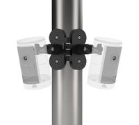 VOMENC Soporte magnético doble para poste de cámara con dos puntos roscados de 1/4 pulgadas compatible con cámaras Blink, R-ing, Eufy, Google, Wyze, Arlo, Simplisafe, Reolink, Tapo y paneles solares