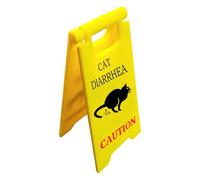 Vomit Warning Sign, Funny 3D Printed Black Cats Caution Decor, Cute Gag Sign for Home, Classroom, Cat Lovers & Funny Cats Decorations