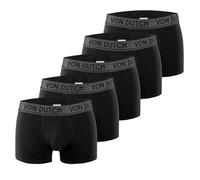 Von Dutch Boxer Hombre Algodón, Calzoncillos Hombre Transpirable & Stretch (Pack de 5), Negro, L