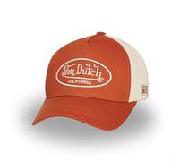 Von Dutch - Gorra de béisbol con red para adultos, bicolor y logotipo bordado LOFB, naranja/blanco, Talla única