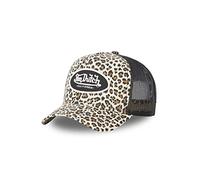 Von Dutch - Gorra con diseño de Leopardo, Color Beige y Negro Negro Talla única