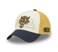 Von Dutch - Gorra de béisbol con malla de sarga de algodón Wild, Mostaza/Azul marino, Talla única