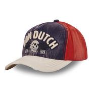 Von Dutch - Gorra de béisbol para hombre y mujer, 100% algodón, original y ajustable, Azul marino/rojo/beige, Talla única