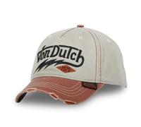 Von Dutch Gorra Hombre y Mujer 100% Algodón, Gorra Béisbol THUNDER, Ajustable, Rojo/Verde crema, Talla única