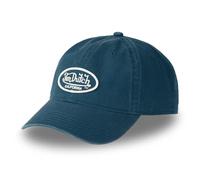 Von Dutch Gorra Hombre y Mujer 100% Algodón, Gorra Dad Cap LOG, Ajustable, azul / blanco, Talla única