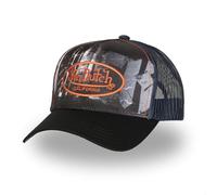 Von Dutch Gorra Hombre y Mujer Ajustable, Gorra Trucker SUBLI, Negro/gris/blanco/naranja, Talla única