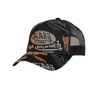 Von Dutch Gorra Hombre y Mujer, Gorra Trucker Ajustable con Snapback, Negro/Naranja/Gris, Talla única