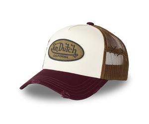 Von Dutch Gorra Hombre y Mujer, Gorra Trucker BURGUNDY, Ajustable