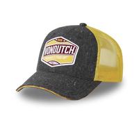 Von Dutch Gorra Hombre y Mujer, Gorra Trucker Mixed, Ajustable, Gris oscuro/amarillo, Talla única