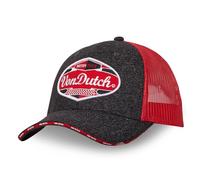 Von Dutch Gorra Hombre y Mujer, Gorra Trucker MIXED, Ajustable, gris oscuro/rojo, Talla única