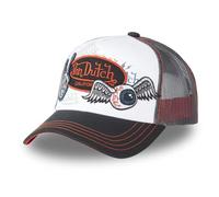 Von Dutch Gorra Hombre y Mujer, Gorra Trucker Parches, Ajustable, blanco, Talla única