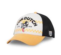 Von Dutch Gorra Hombre y Mujer, Gorra Trucker WILD GATO, Ajustable, Blanco/Amarillo/Negro, Talla única