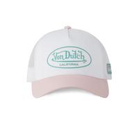 Von Dutch Gorra Mujer Gorra Trucker, Original, Blanco/Rosa/Azul, Talla única