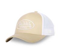 Von Dutch Gorra para hombre y mujer, Gorra Trucker LOFB, Ajustable, blanco y beige, Talla única