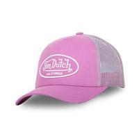 Von Dutch Gorra para hombre y mujer, Gorra Trucker LOFB, Ajustable, rosa/blanco, Talla única