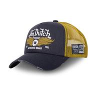 Von Dutch Gorras de Hombre y Mujer, Trucker Crew, Azul C14 | Unisex, Adulto 55,5-60cm, Efecto Desgastado, Cierre Snapback, Banda antisudor, Malla rígida, Visera curva, Vintage
