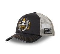 Von Dutch Gorras de Hombre y Mujer, Trucker Crew, Negro C13 | Unisex, Adulto 55,5-60cm, Efecto Desgastado, Cierre Snapback, Banda antisudor, Malla rígida, Visera curva, Vintage