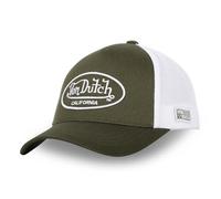 Von Dutch Gorra ajustable para hombre y mujer, Gorra Trucker LOF, Ajustable con Strapback, blanco/verde, Talla única