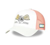 Von Dutch Gorra Trucker de Malla, Diseño California con Parche Ojo Alado, Beige y Coral, Algodón y Poliéster, Ajustable, 19x19x12cm, Estilo Urbano y Surf