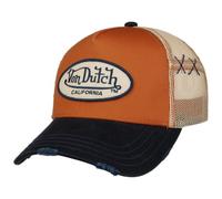 Von Dutch Gorra Destroyed Brim Oval PatchDutch Mujer/Hombre - Camionero de Beisbol Malla Snapback, con Visera, Visera Verano/Invierno Primavera Verano Otoño Invierno - Talla única marrón-Azul