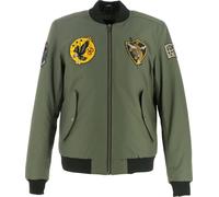 Von Dutch X Helstons Fight Chaqueta Textil Moto, negro-marrón, tamaño S para Hombres