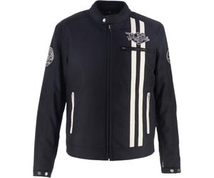 Von Dutch X Helstons Speed Racer Chaqueta Textil Moto, negro-beige, tamaño 3XL para Hombres