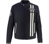 Von Dutch X Helstons Speed Racer Chaqueta Textil Moto, negro-beige, tamaño 4XL para Hombres