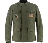 Von Dutch X Helstons Warrior Chaqueta Textil Moto, verde, tamaño M para Hombres