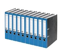 VON Leitz 10540035 - Archivador A4, 10 unidades, 100% papel reciclado, 50 mm de ancho de lomo, para 350 hojas, ángel azul y certificado FSC, para escuela, estudio y hogar, color azul