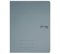 VON Leitz 30130085 - Lote de 10 carpetas A4, cartón, con mecanismo de grapado, para 250 hojas, con tapa blanda, para escuela, estudio y hogar, color gris