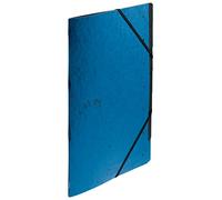 VON Leitz 30140035 - Carpeta de cartón con 6 compartimentos y cierre elástico para escuela, estudio y hogar, 5 unidades, color azul