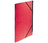 VON Leitz 30150025 - Carpetas A4 con 12 compartimentos, con pestañas, cierre elástico, color rojo