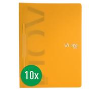 VON Leitz 46790015 - Archivador (A4, plástico PP, para 100 hojas, tapa blanda, con impresión moderna, para escuela y hogar), color amarillo