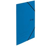 VON Leitz Leitz 300800355 - Lote de 5 carpetas A4 de cartón reciclado para 150 hojas, 3 solapas Von Leitz Leitz con cinta elástica, carpeta ligera con impresión moderna VON para la escuela y el hogar,
