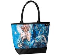 VON LILIENFELD Bolso Alfons Maria Mucha La Luna Señoras Arte Motivo Shopper Dimensiones cm L42 x H30 x D15 Bolso Playa Oficina