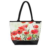 VON LILIENFELD Bolso Floral Amapolas Señoras Shopper Dimensiones L42 x H30 x D15 cm Bolsa de Playa Asa Oficina