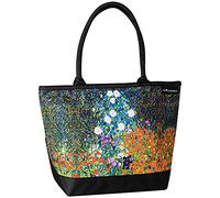 VON LILIENFELD Bolso Jardín de flores de Gustav Klimt Señoras Arte Motivo Shopper Dimensiones cm L42 x H30 x D15 Bolso Playa Oficina