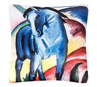VON LILIENFELD Cojín de arte con diseño de Franz Marc, caballo azul, cojín decorativo de 40 x 40 cm, cojín para sofá, decoración para casa, salón, con relleno impreso por ambos lados