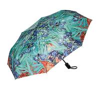 VON LILIENFELD Paraguas Bolsillo Plegable Vincent Van Gogh: Lirio Ligero Estable Apertura y Cierre Automático Resistente al Viento Compacto