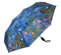 VON LILIENFELD Paraguas de bolsillo Claude Monet lirios de agua arte resistente al viento de encendido/apagado automático estable ligero compacto, multicolor, L50/D100