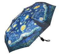 VON LILIENFELD Paraguas de bolsillo Vincent van Gogh Noche Estrellada Arte Resistente al Viento Automático Estable Ligero Compacto, multicolor, L50/D100