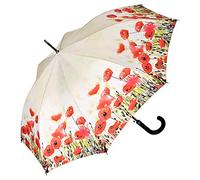 VON LILIENFELD Paraguas de Iluvia Amapolas Flor Largo Clásico Automático Grande Estable Automática
