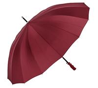 VON LILIENFELD® Paraguas de Iluvia Diámetro 120 cm XXL Largo Clásico Apertura Automático 2 Personas 16 segmentos Cleo Cleo borgoña