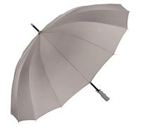 VON LILIENFELD® Paraguas de Iluvia Diámetro 120 cm XXL Largo Clásico Apertura Automático 2 Personas 16 segmentos Cleo gris