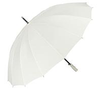 VON LILIENFELD® Paraguas de Iluvia Diámetro 120 cm XXL Largo Clásico Apertura Automático Boda Nupcial Largo Clásico 2 Personas 16 segmentos Cleo crema