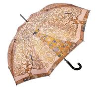VON LILIENFELD Paraguas Gustav Klimt: árbol de la vida/espera súper automática, paraguas de arte estable para mujeres, dorado